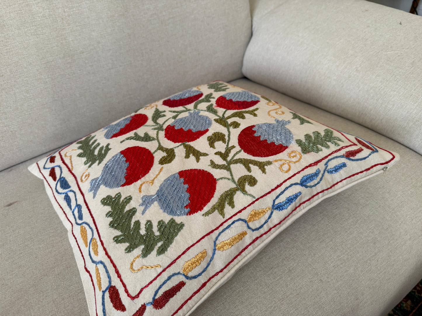 Suzani Hand Embroidered Cushion