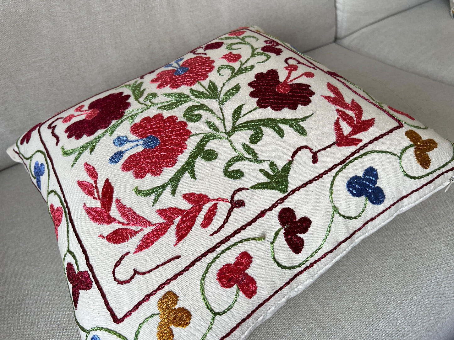 Suzani Hand Embroidered Cushion