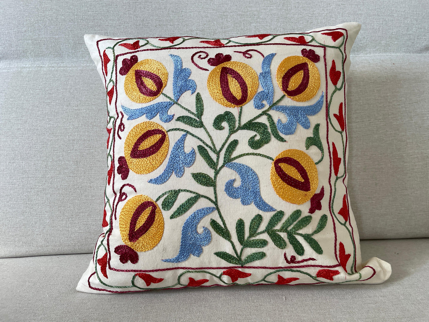 Suzani Hand Embroidered Cushion