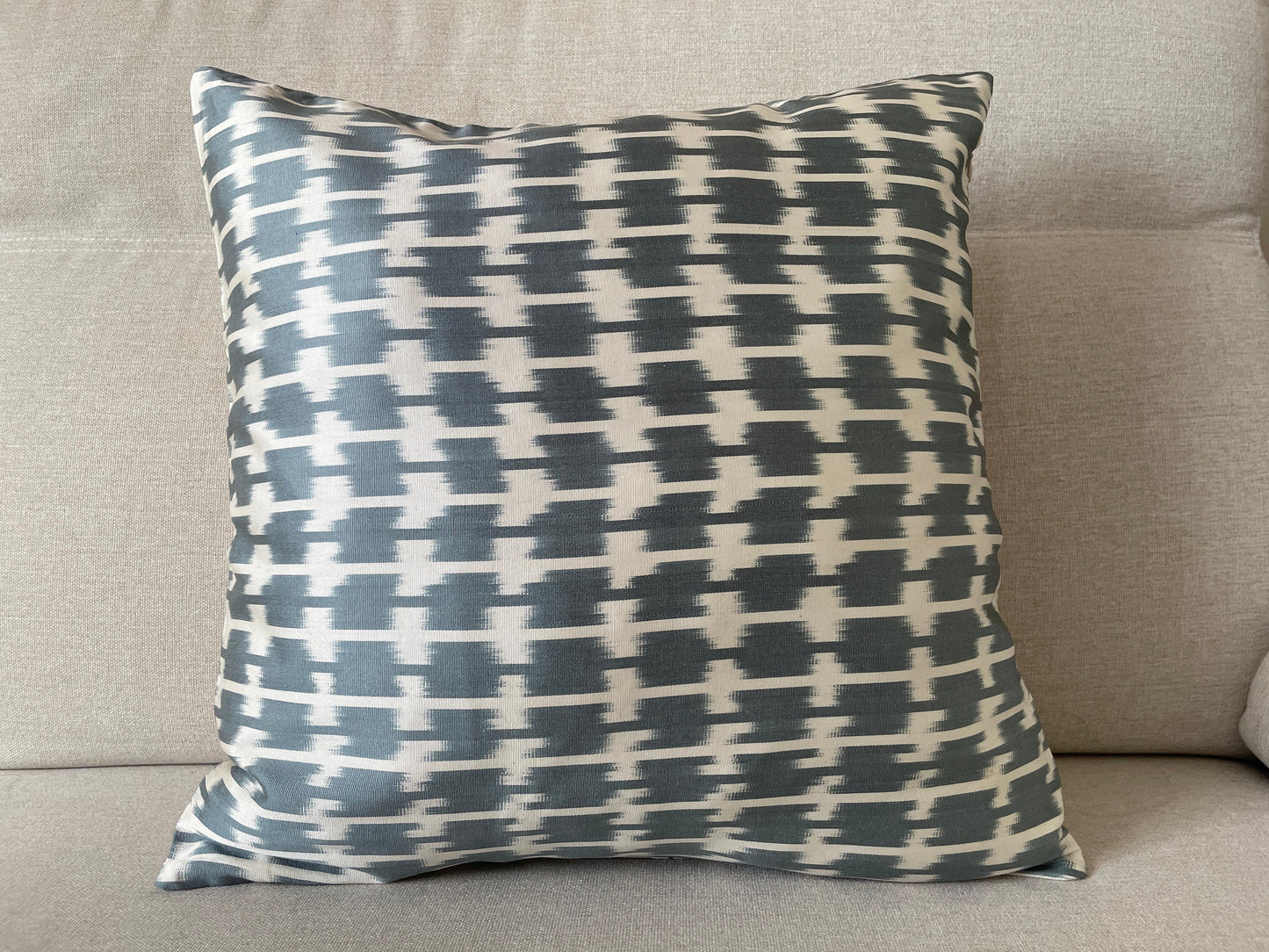 Ikat Velvet silk cushion 50x50cm.