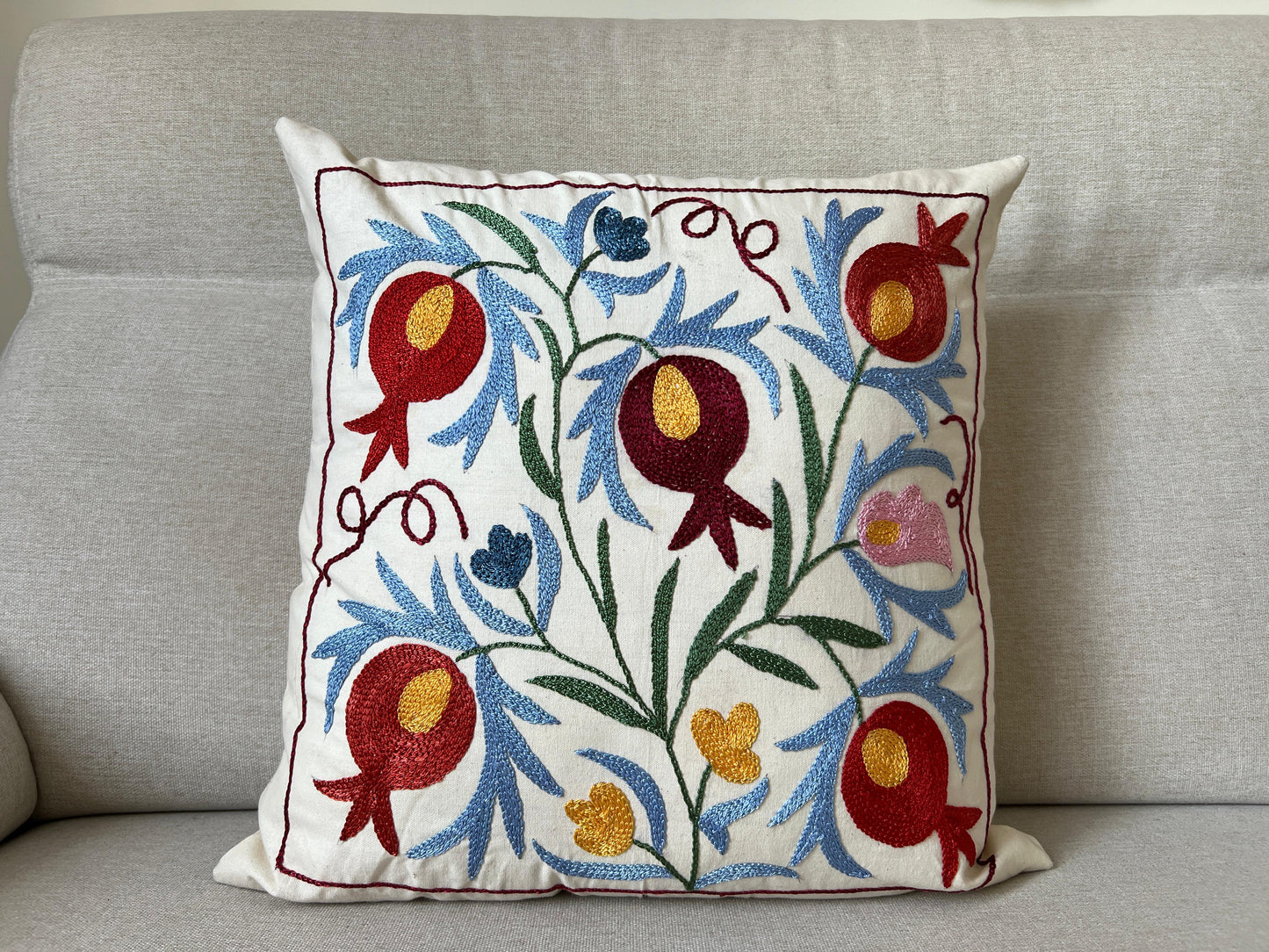 Suzani Hand Embroidered Cushion