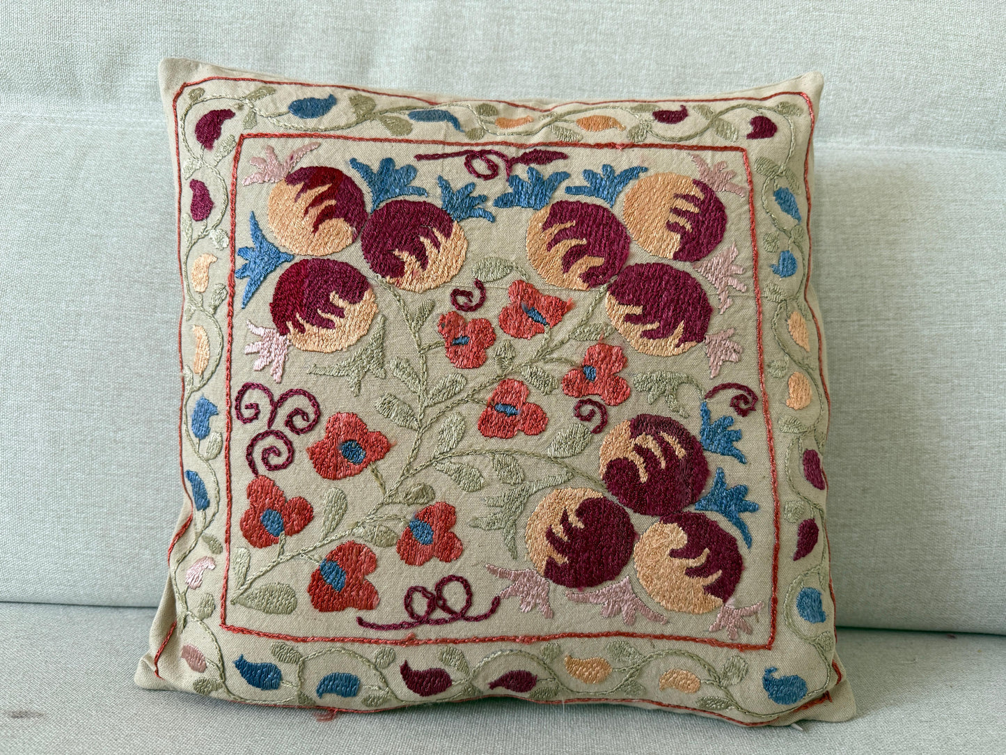Suzani Hand Embroidered Cushion