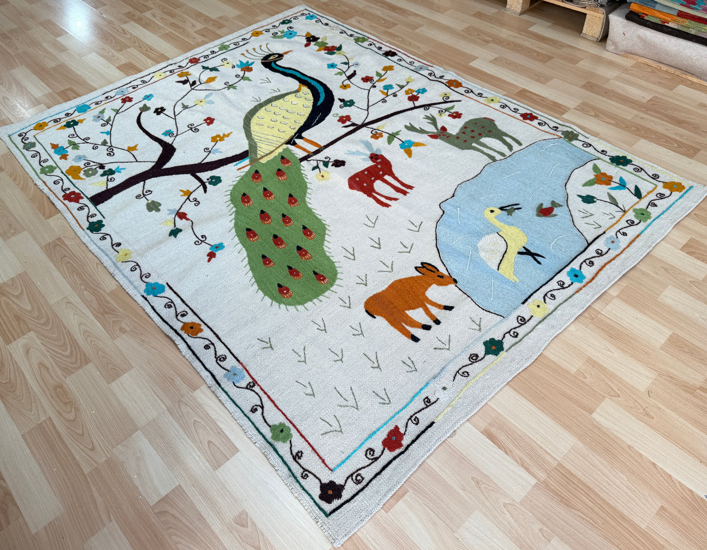 Suzani Vintage Embroidered Kilim