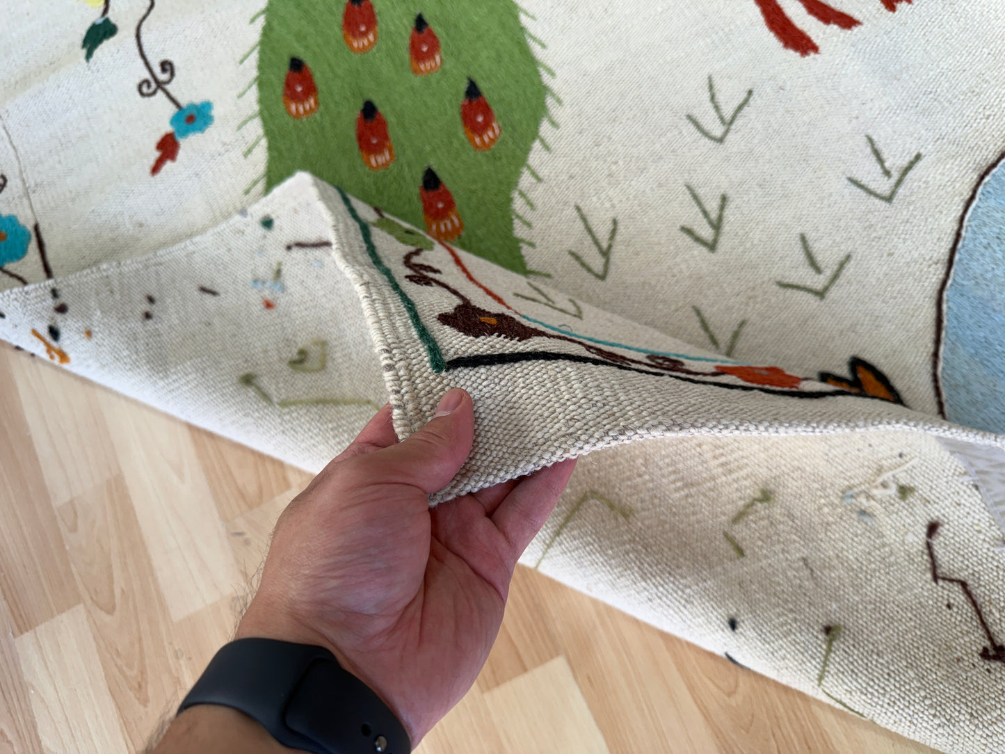 Suzani Vintage Embroidered Kilim