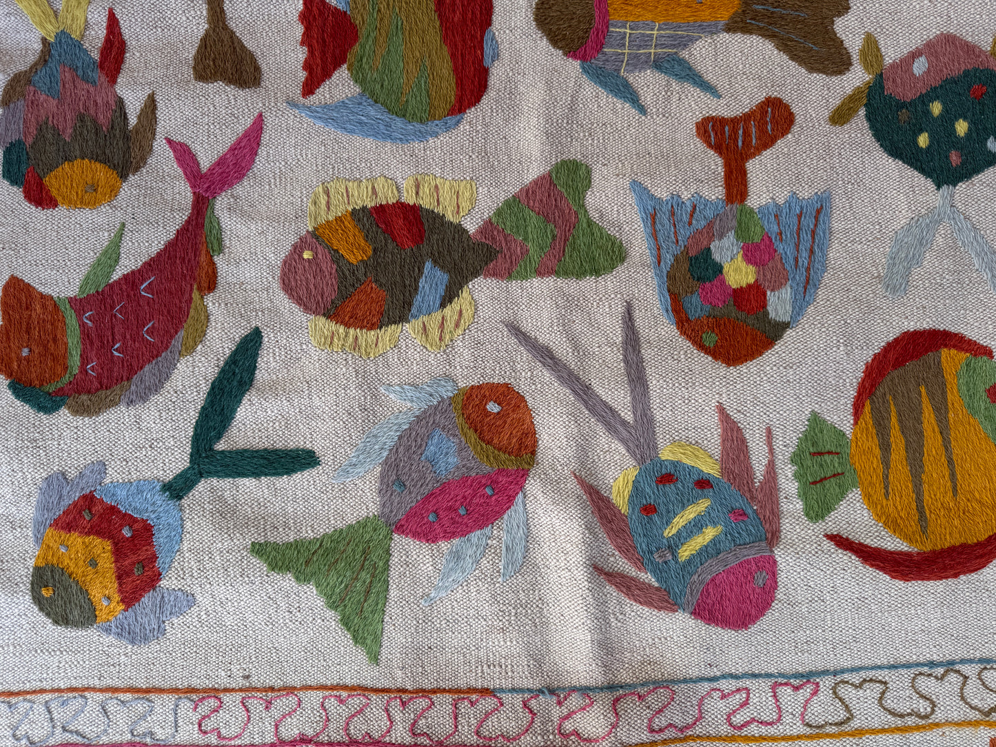 Suzani Vintage Embroidered Kilim