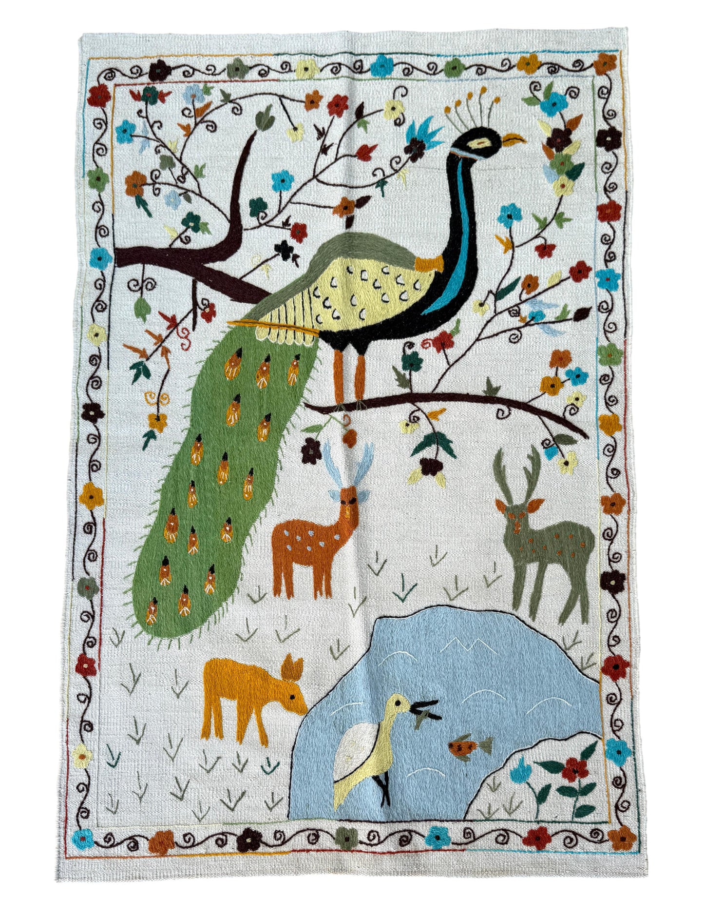 Suzani Vintage Embroidered Kilim