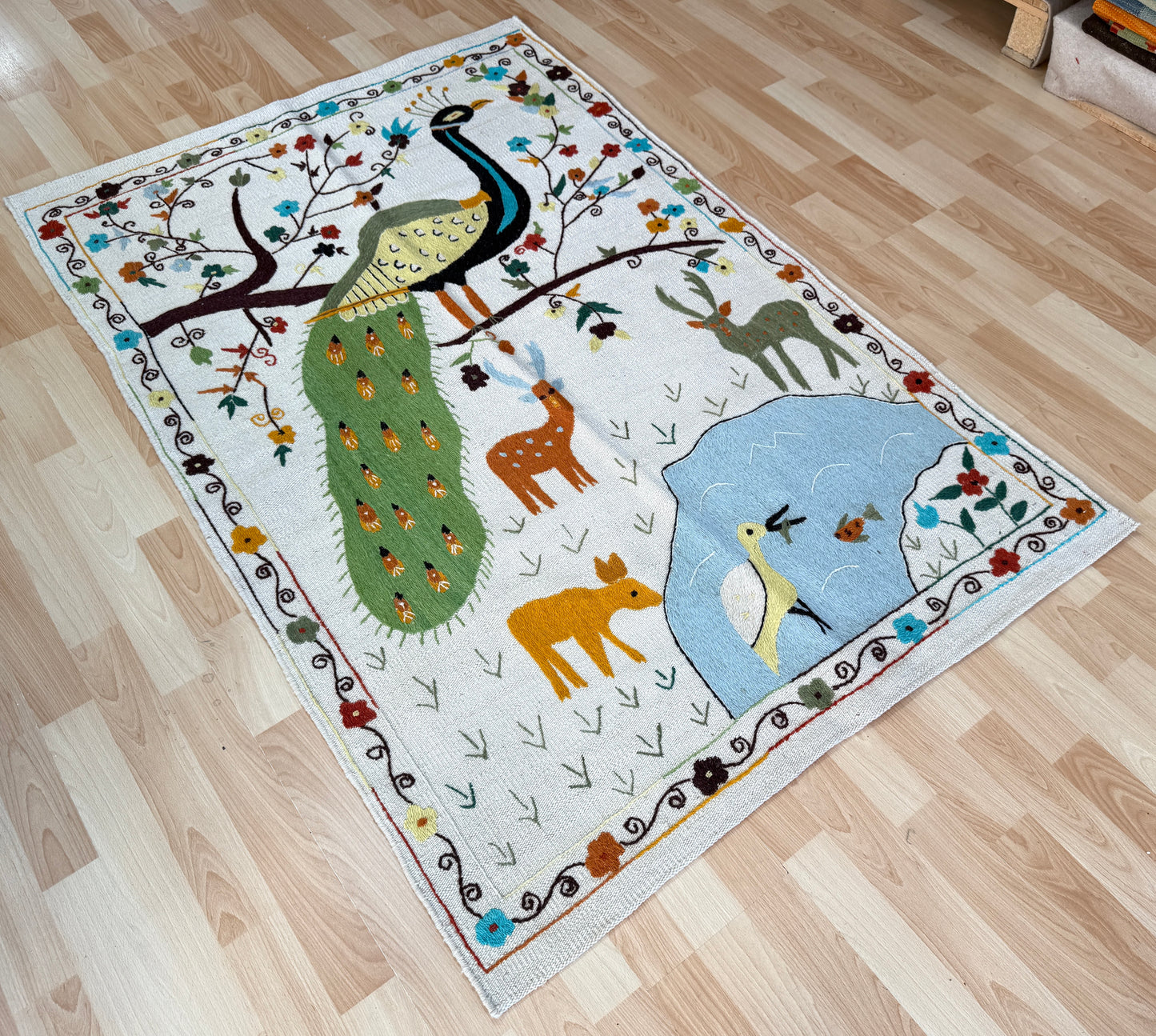 Suzani Vintage Embroidered Kilim
