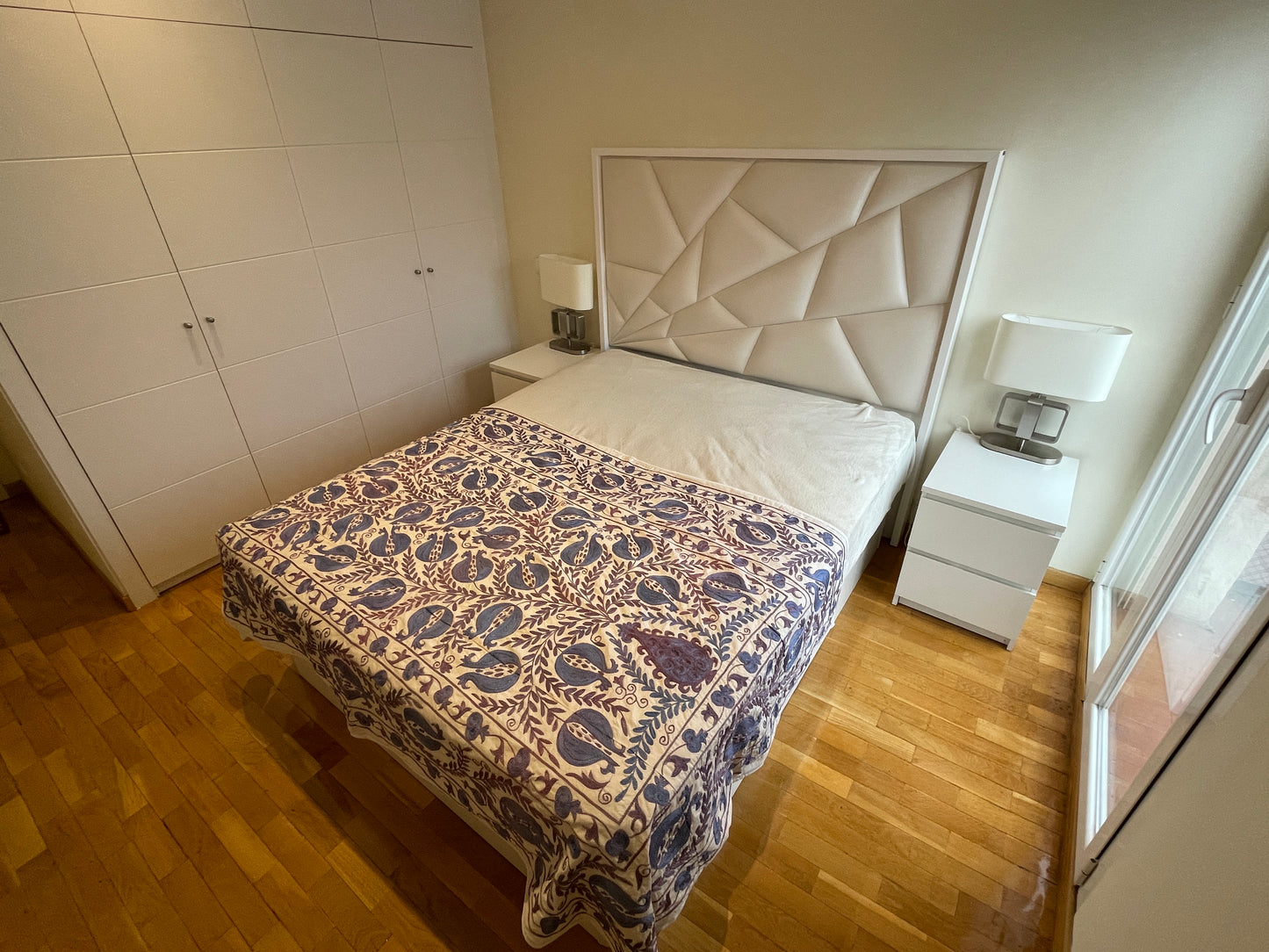 Suzani Hand Embroidered Silk bed cover.