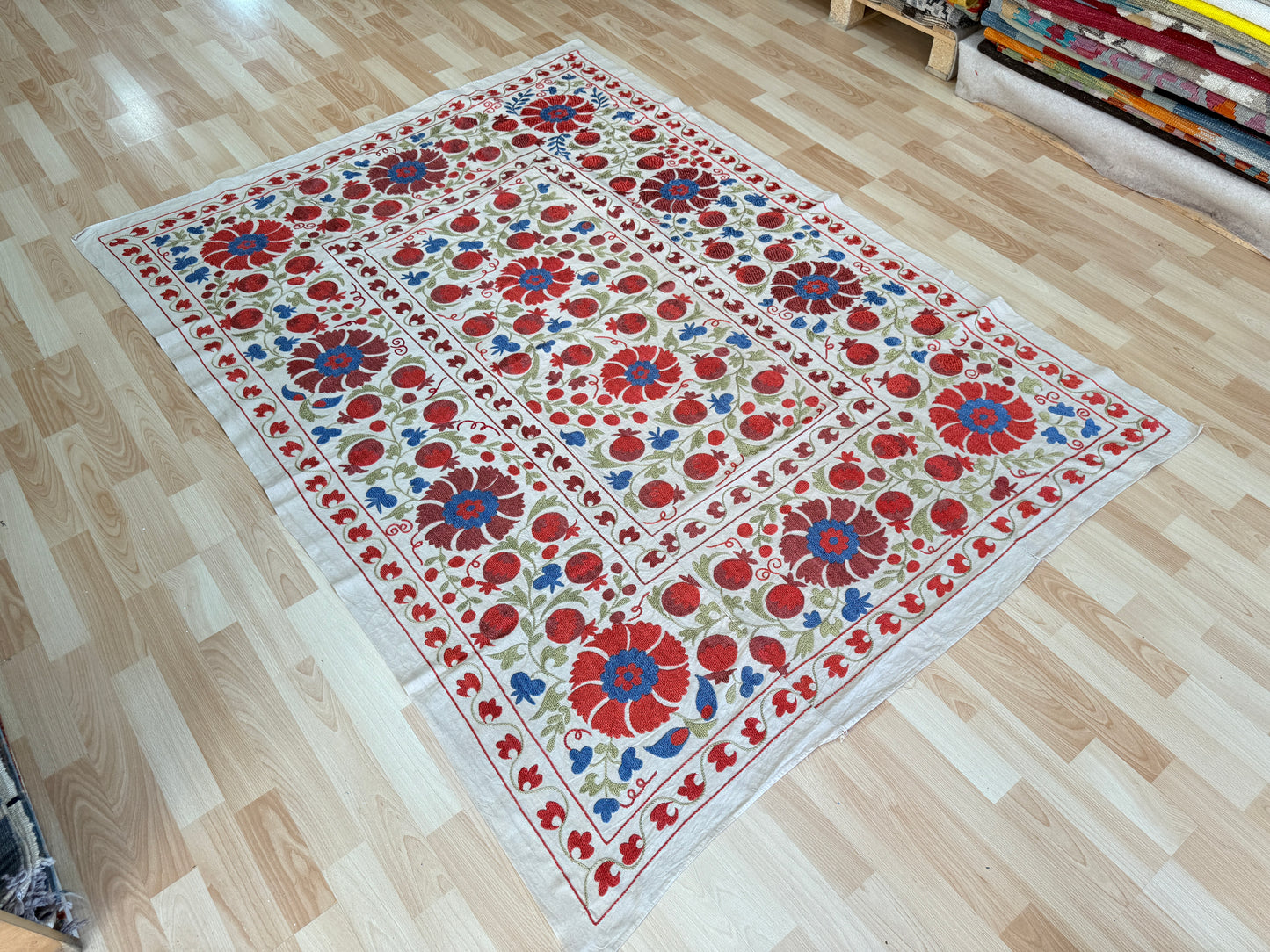 Suzani Hand Embroidered Silk