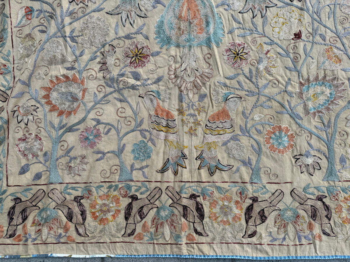 Vintage Silk Suzani Hand Embroidered