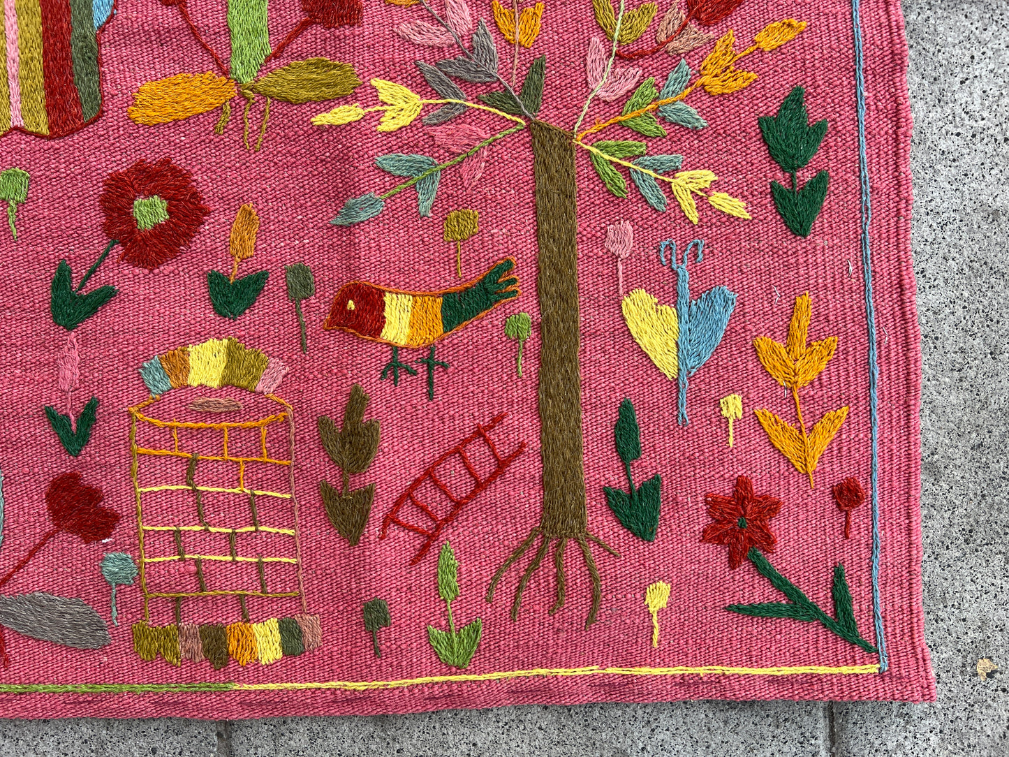 Suzani Vintage Embroidered Kilim