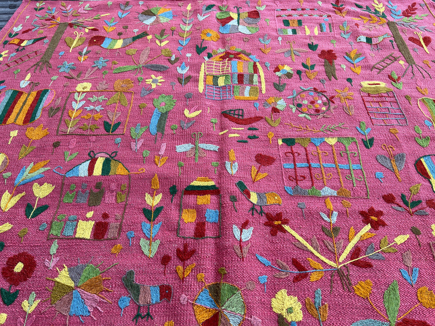 Suzani Vintage Embroidered Kilim