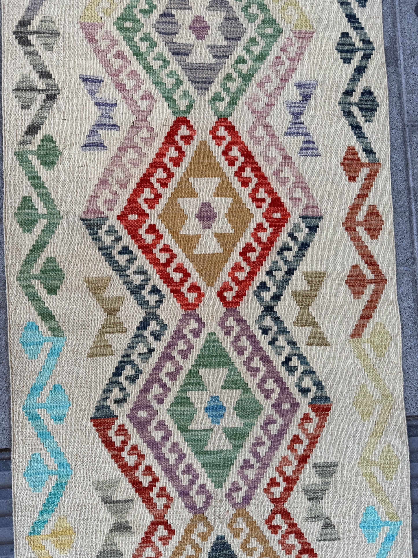 Maimana kilim Runner 243x77cm.