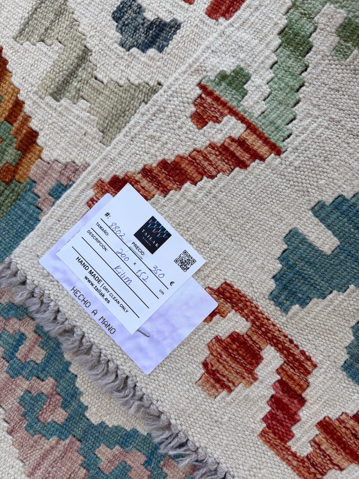 Classic Afghan Maimana Kilim 200x152cm