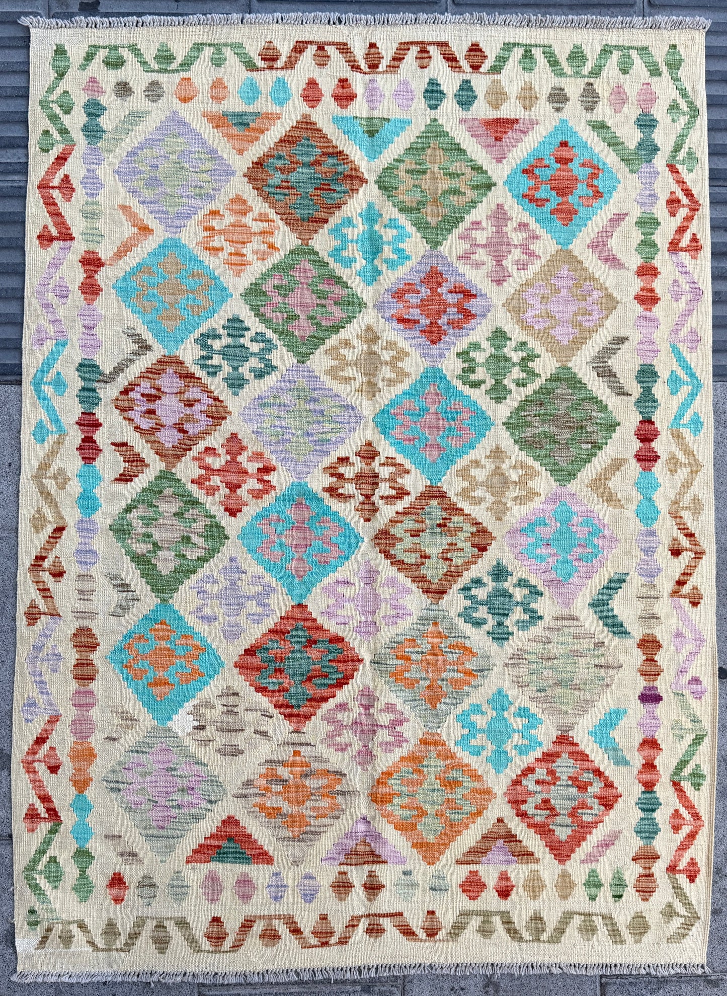 Classic Afghan Maimana Kilim 187x140cm