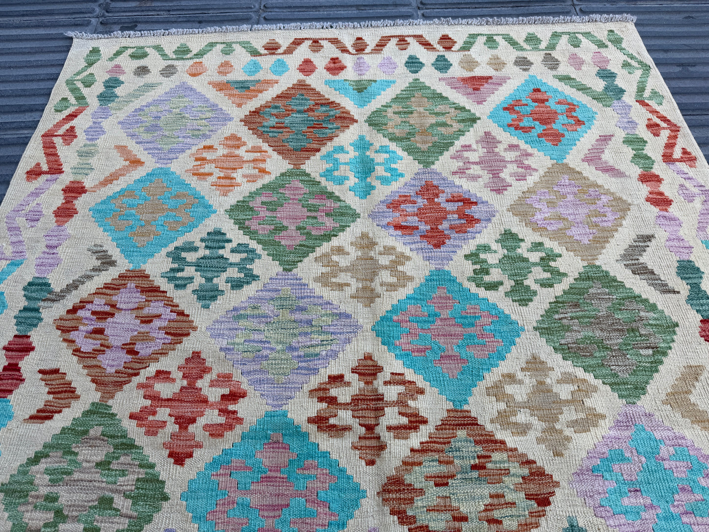 Classic Afghan Maimana Kilim 187x140cm