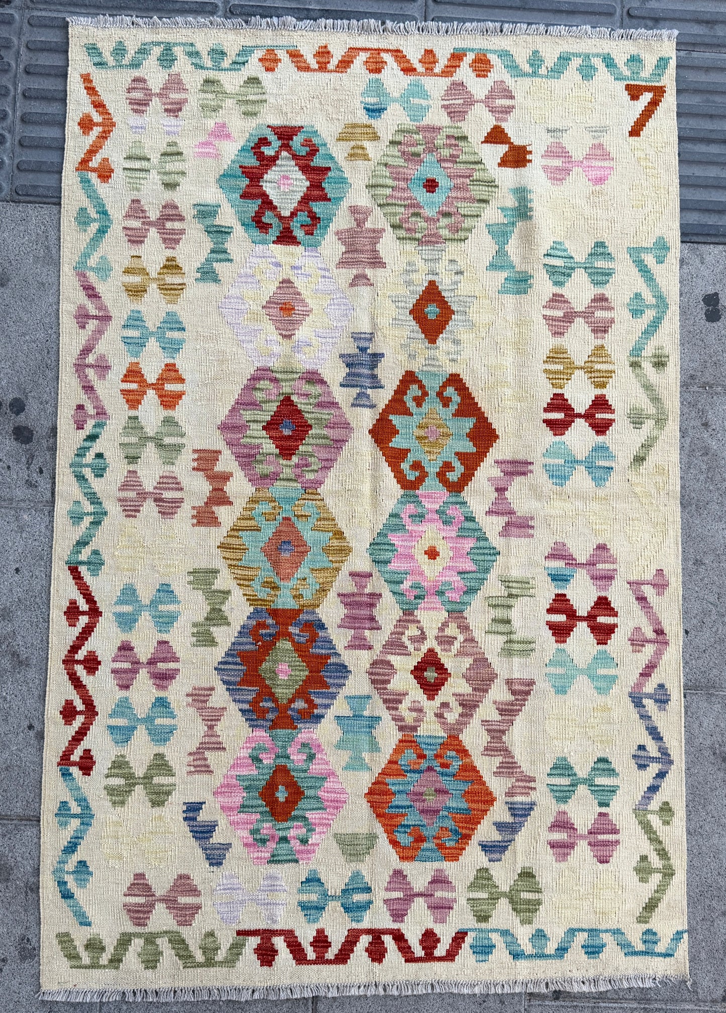 Classic Afghan Maimana Kilim 188x124cm