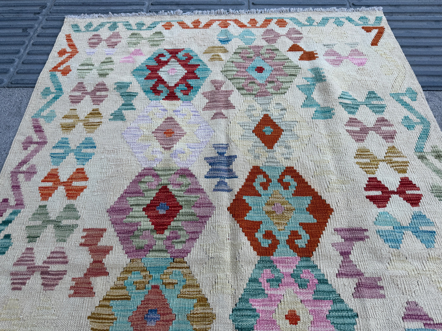 Classic Afghan Maimana Kilim 188x124cm