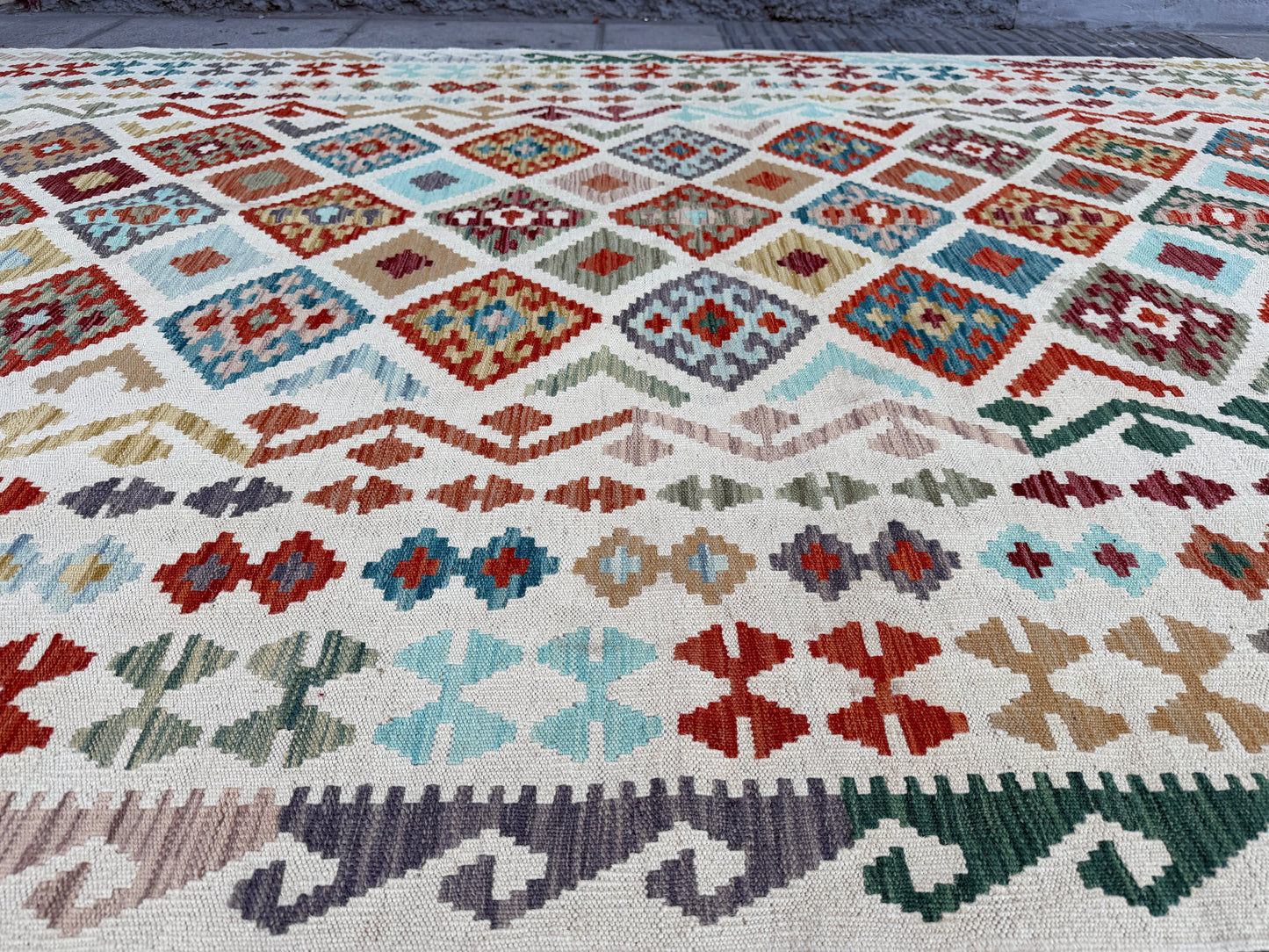 Classic Afghan Maimana Kilim 310x202cm