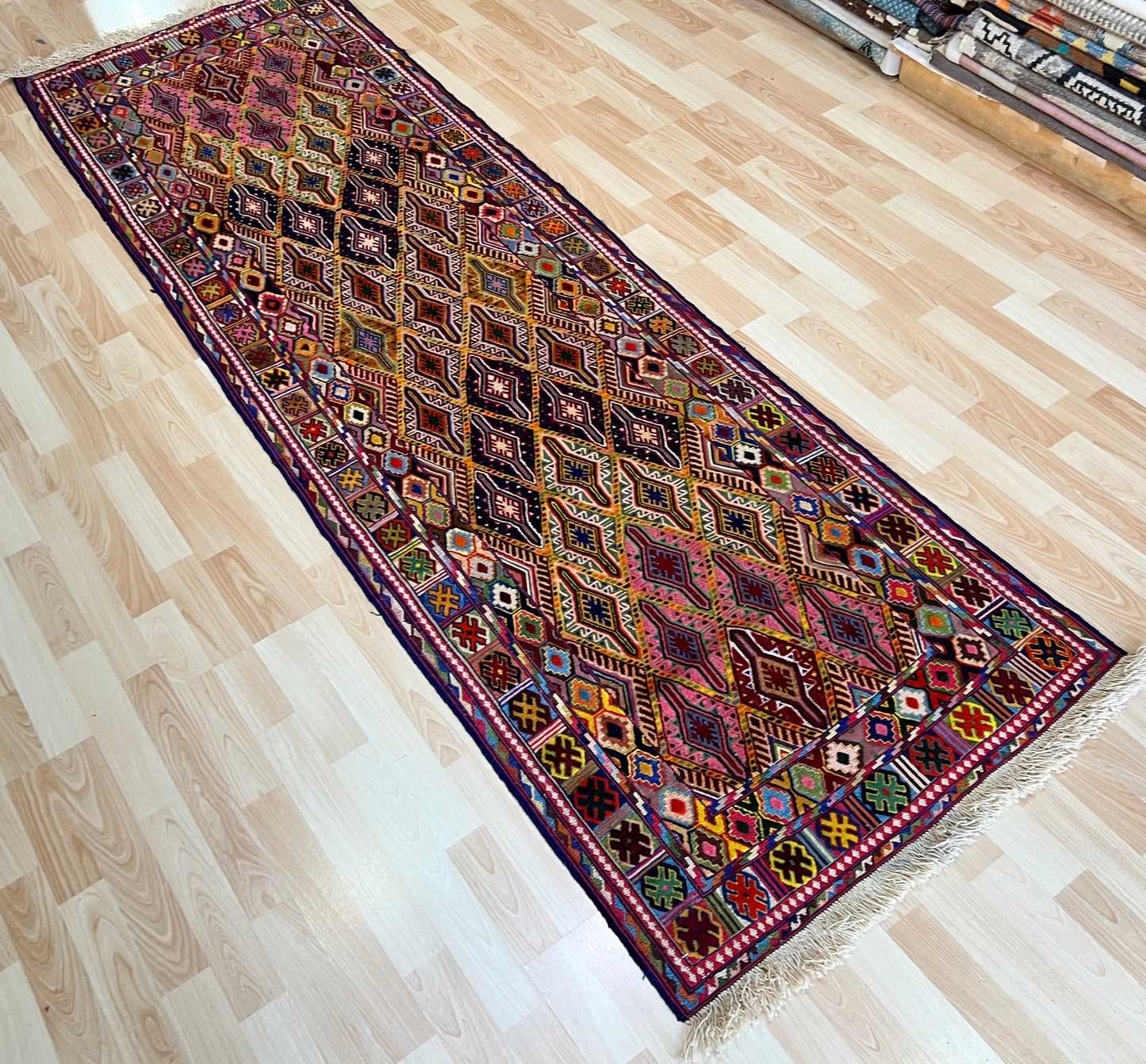 Afghan Tribal Mushwani flat woven kilim