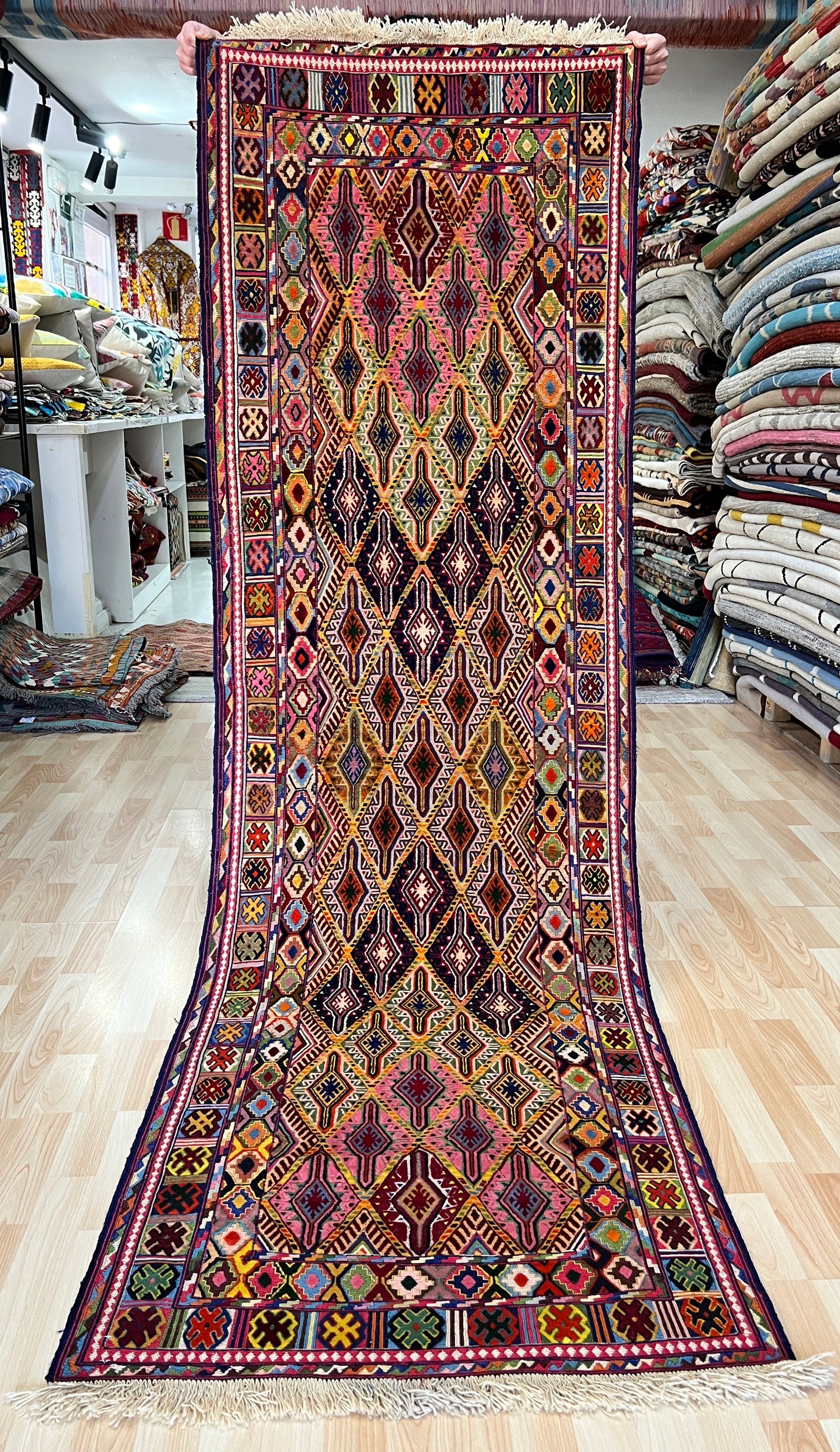 Afghan Tribal Mushwani flat woven kilim