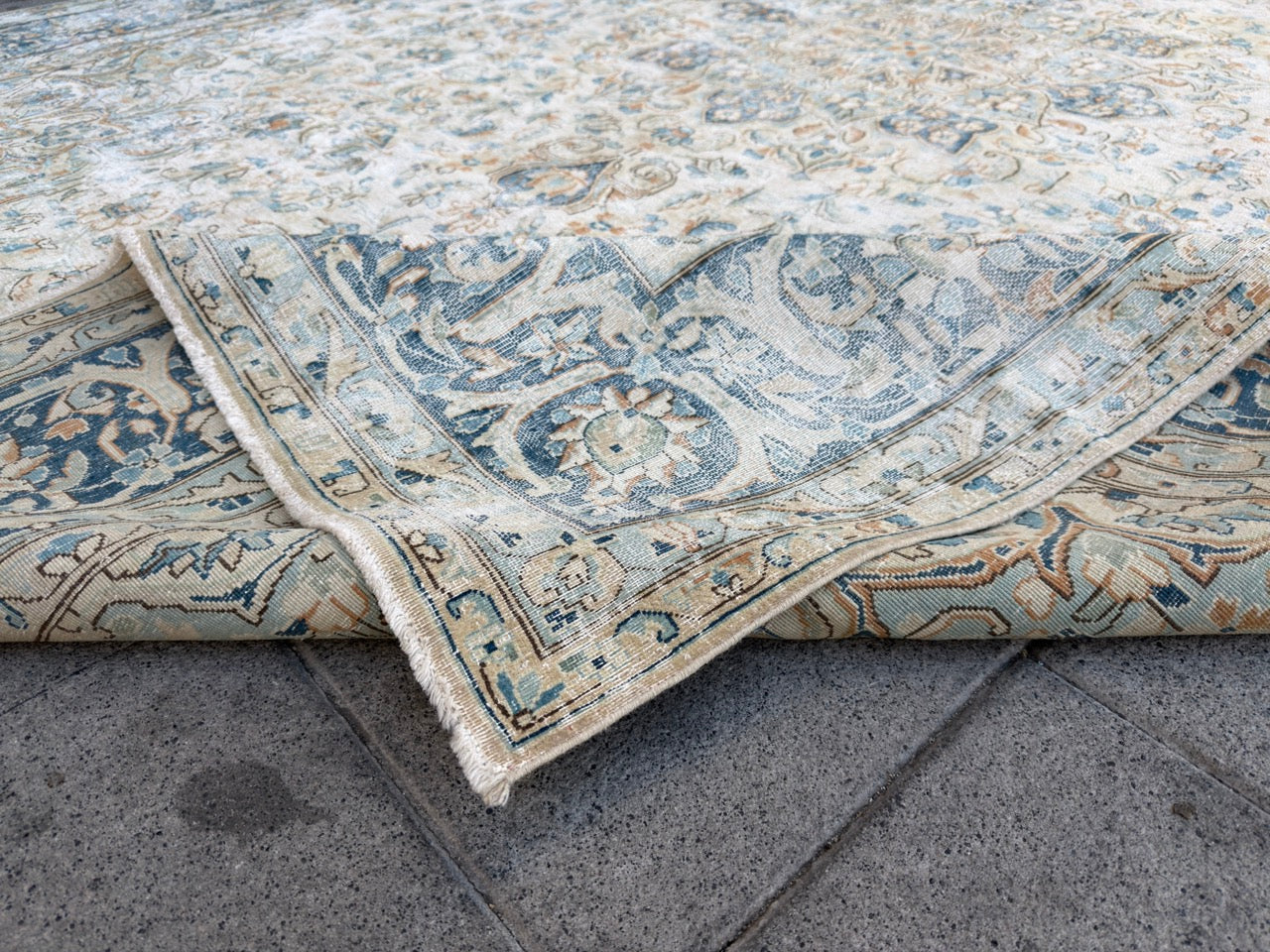 Overdyed Vintage Hand knotted Rug (330x251cm)