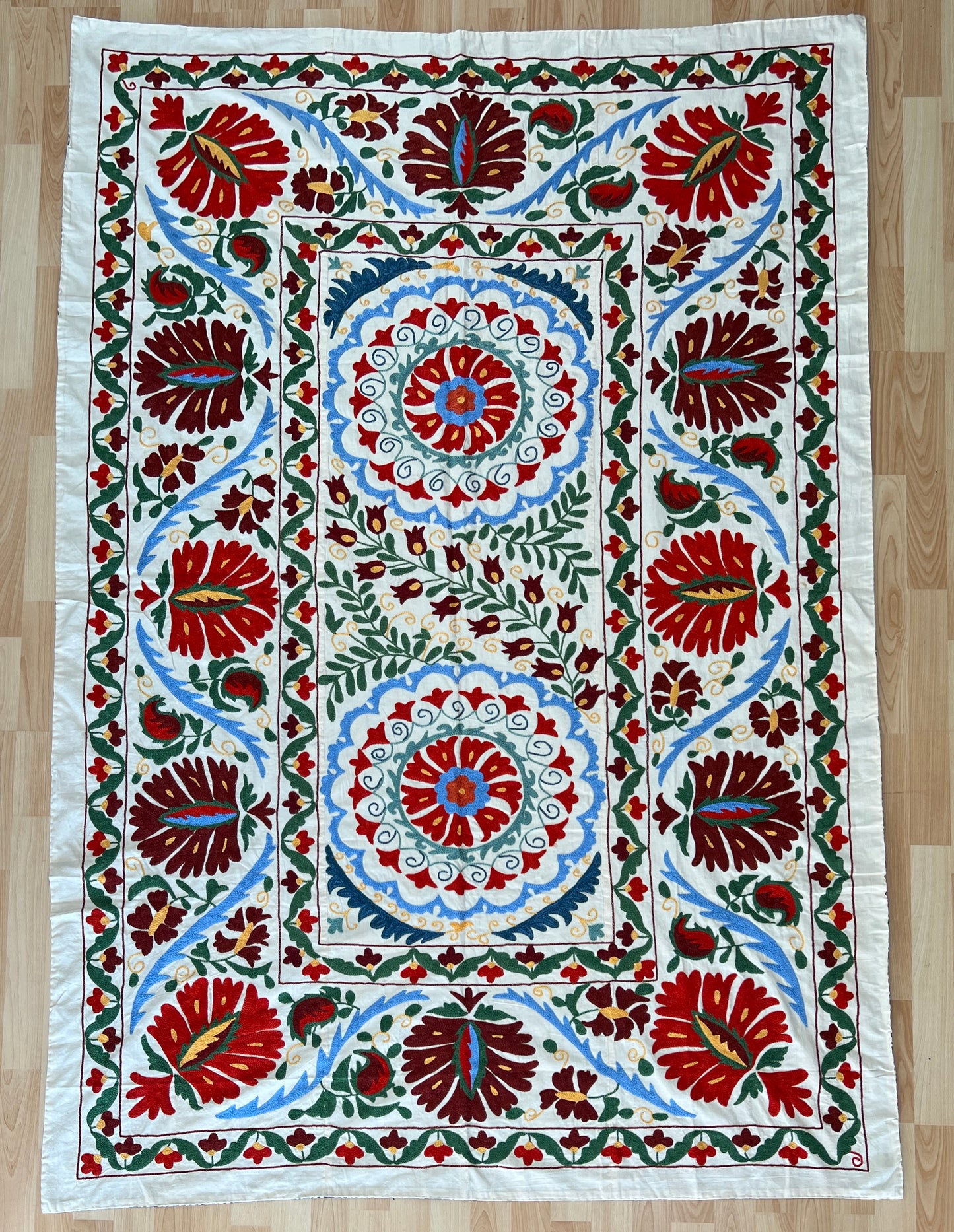 Suzani Hand Embroidered Silk
