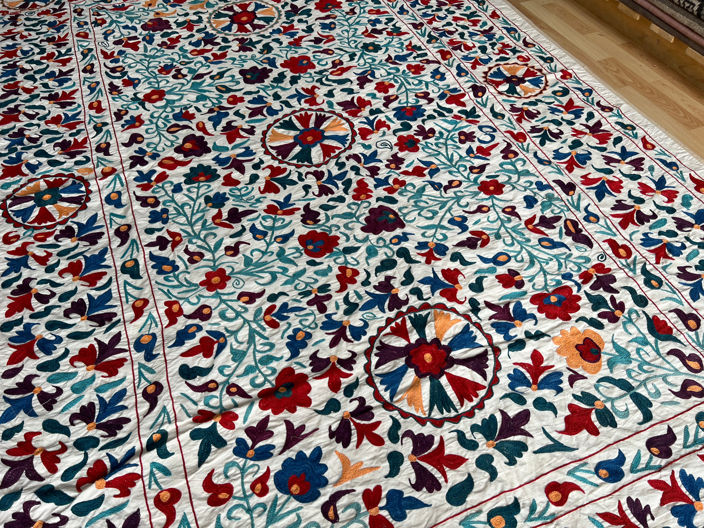 Suzani cotton hand embroidered