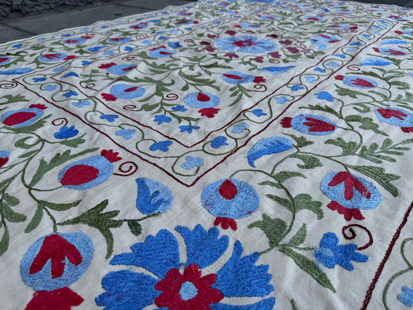 Suzani Hand Embroidered Silk