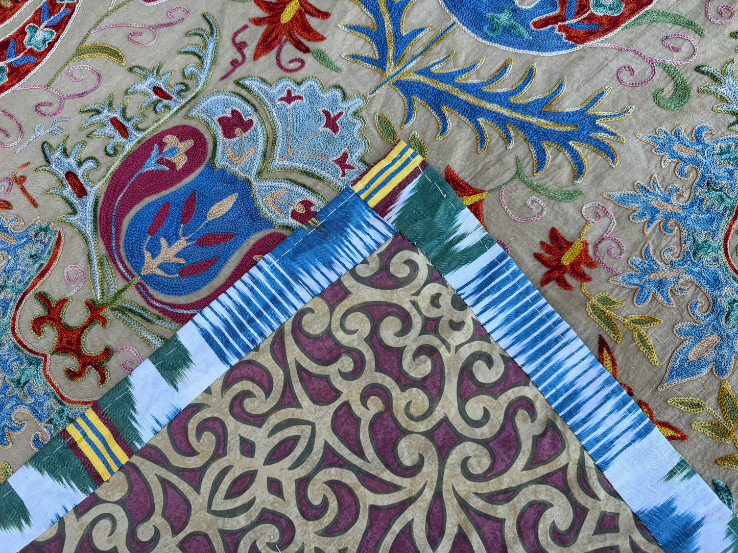 Vintage Silk Suzani Hand Embroidered