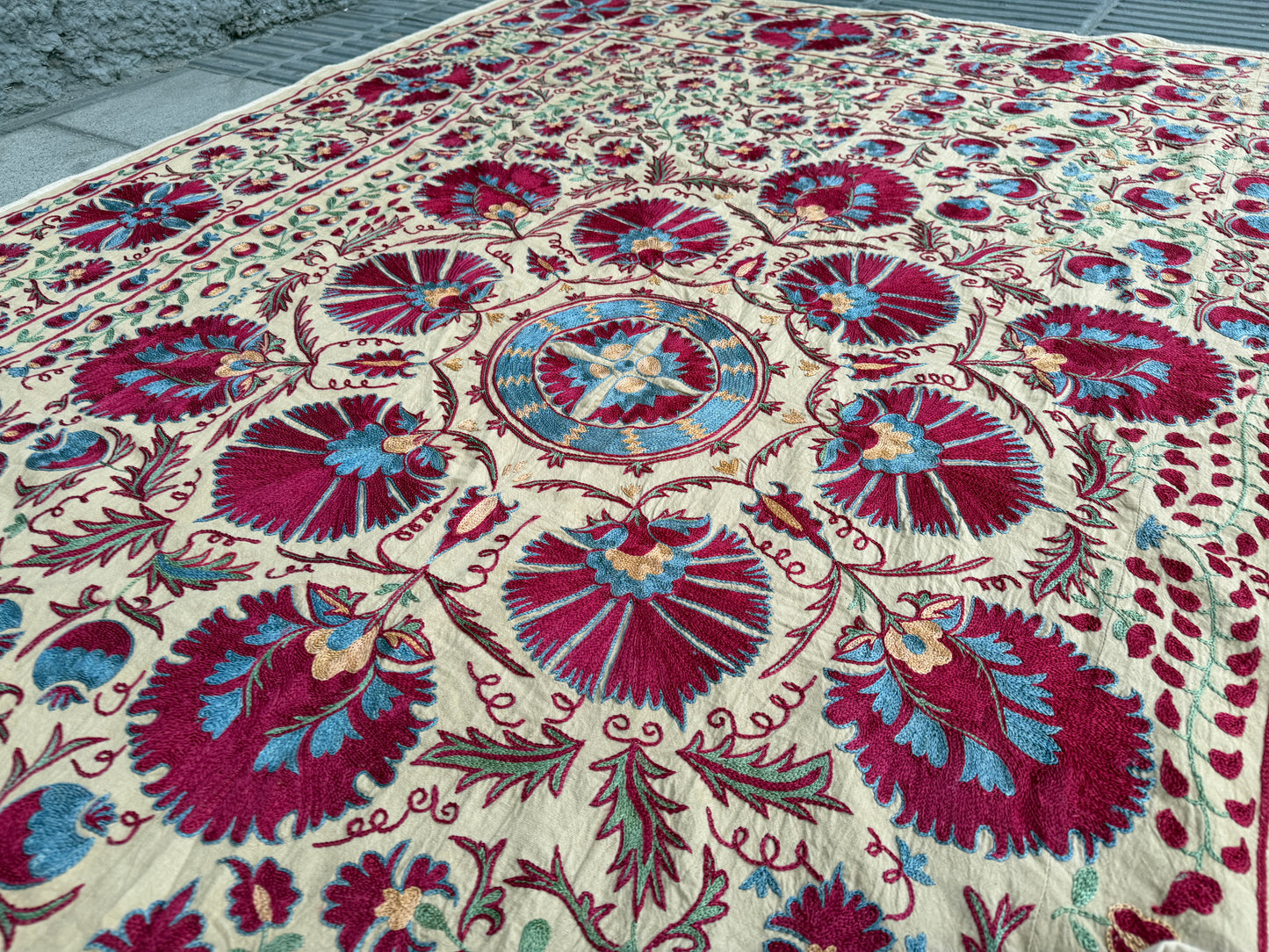 Suzani Hand Embroidered Silk