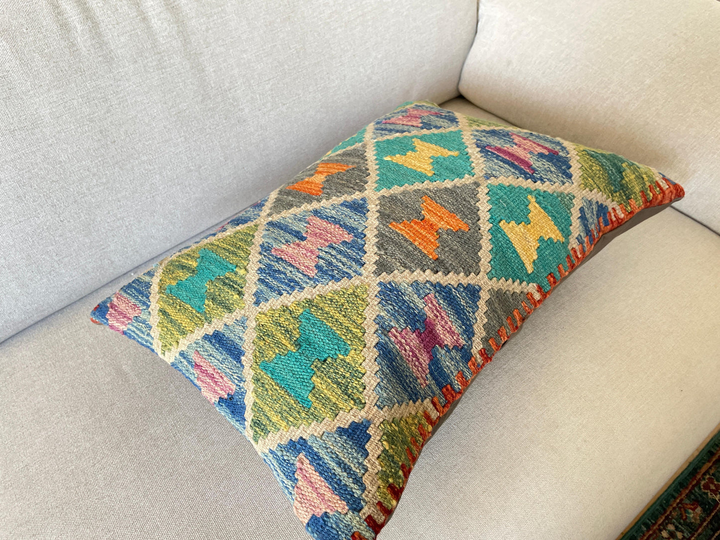 Hand woven Kilim cushion cover (60x40cm)