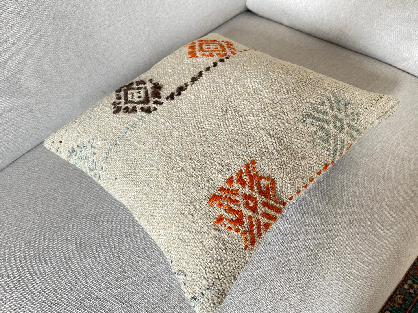 Hand woven Kilim cushion cover (40x40cm)