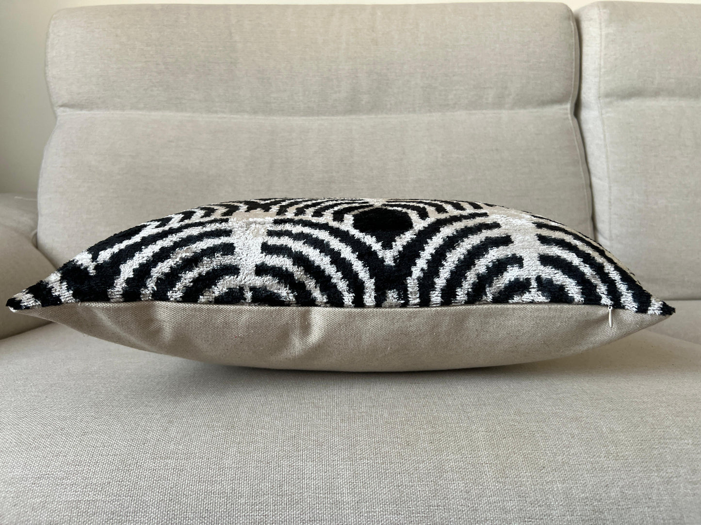 Ikat Velvet silk cushion 50x50cm.