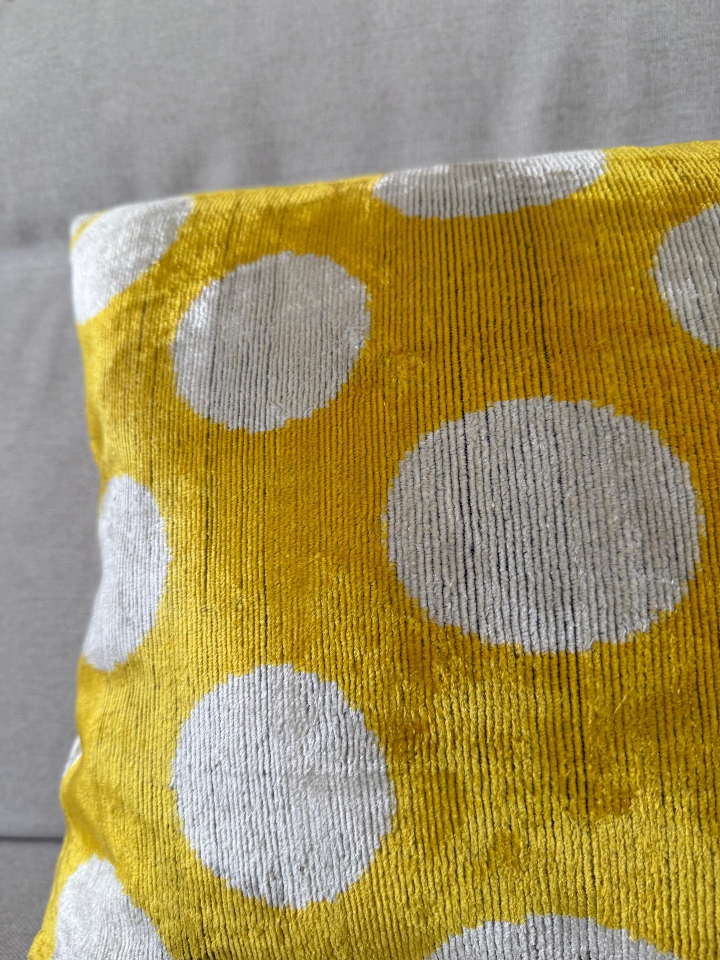 Ikat velvet cushion Hand made (40x60cm)