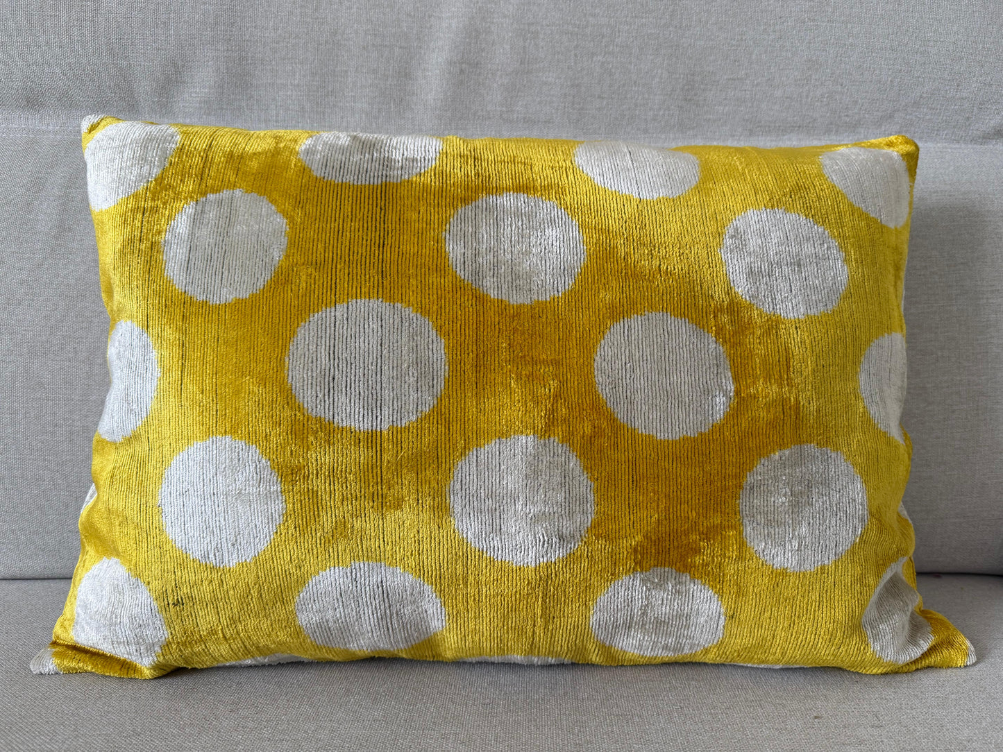 Ikat velvet cushion Hand made (40x60cm)