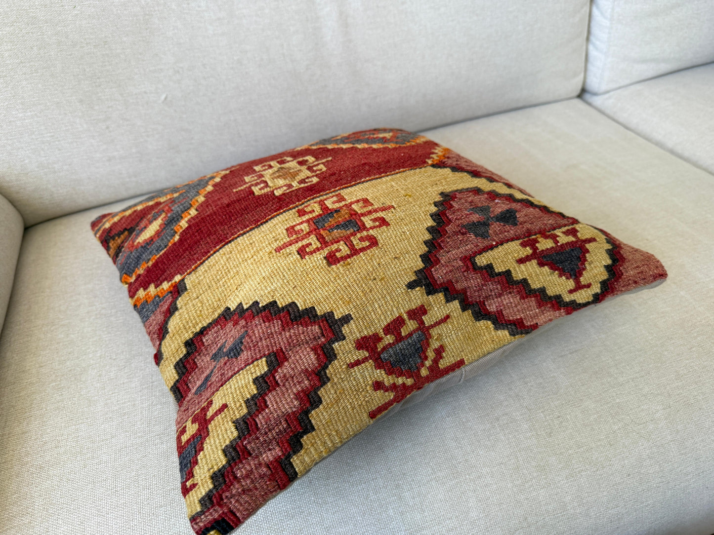 Turkish Hand woven Kilim cushion cover (40x40cm)