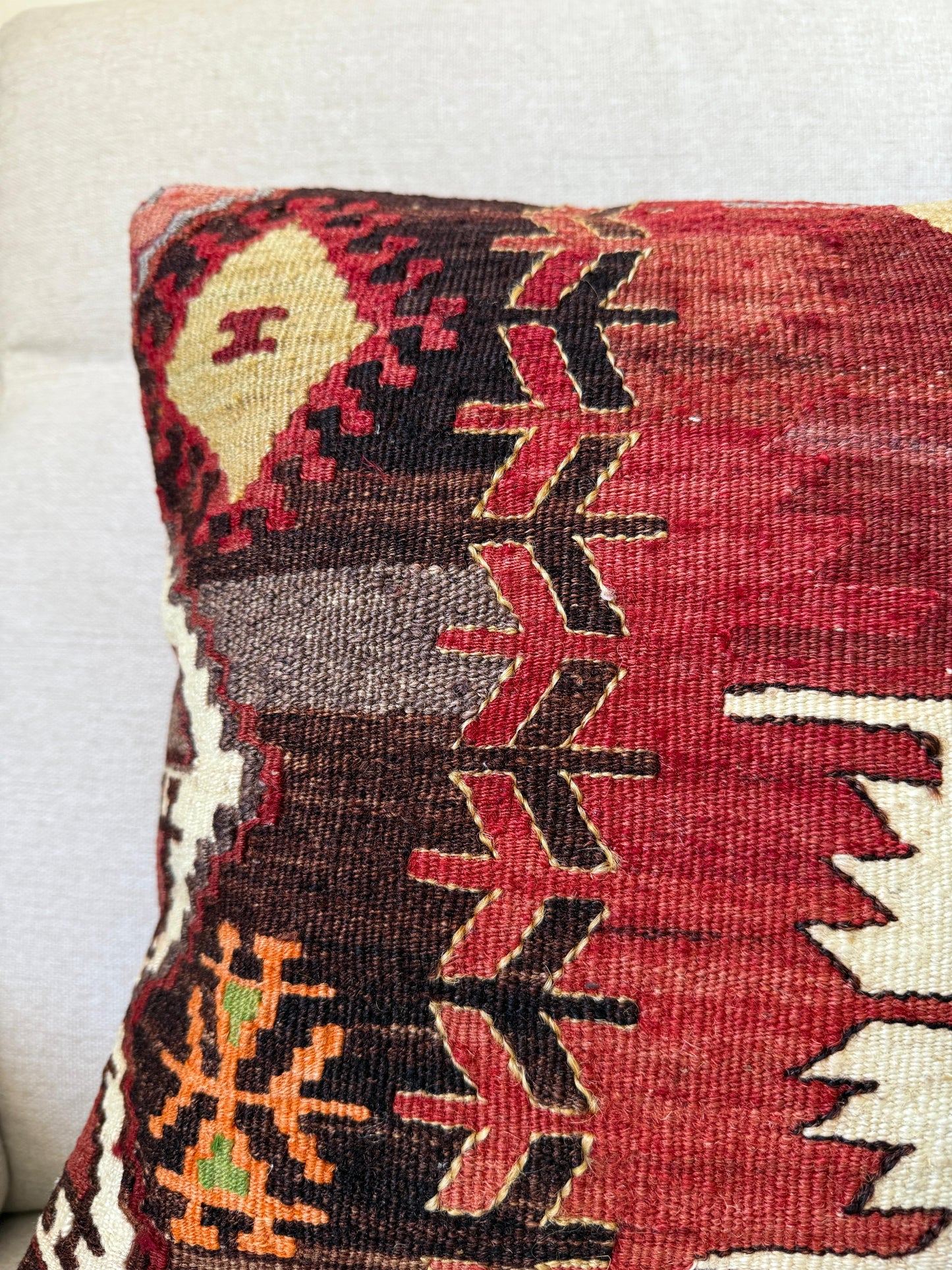 Turkish Hand woven Kilim cushion cover (40x40cm)