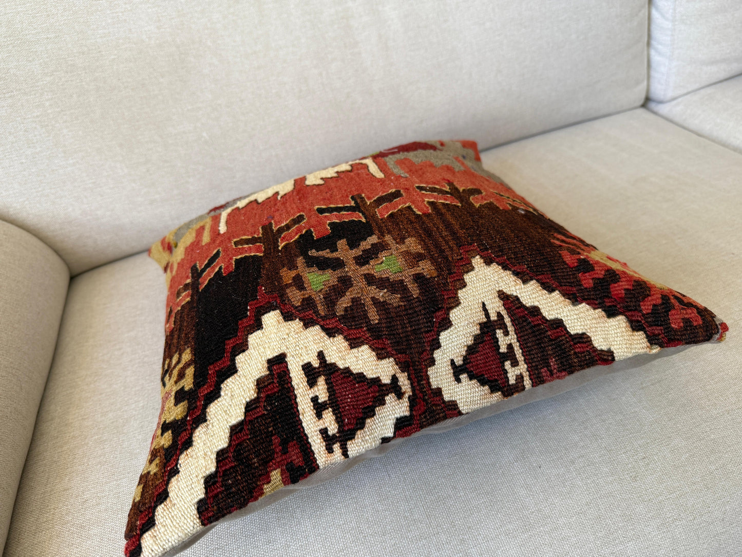 Turkish Hand woven Kilim cushion cover (40x40cm)