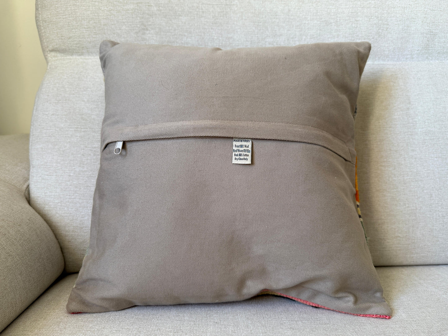 Turkish Hand woven Kilim cushion cover (40x40cm)
