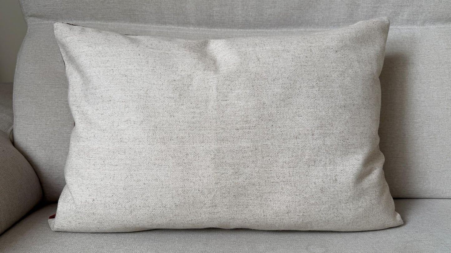 Ikat velvet cushion Hand made (40x60cm)