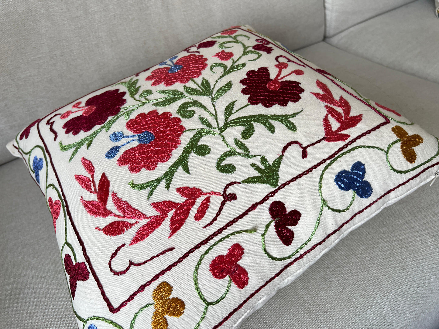 Suzani Hand Embroidered Cushion