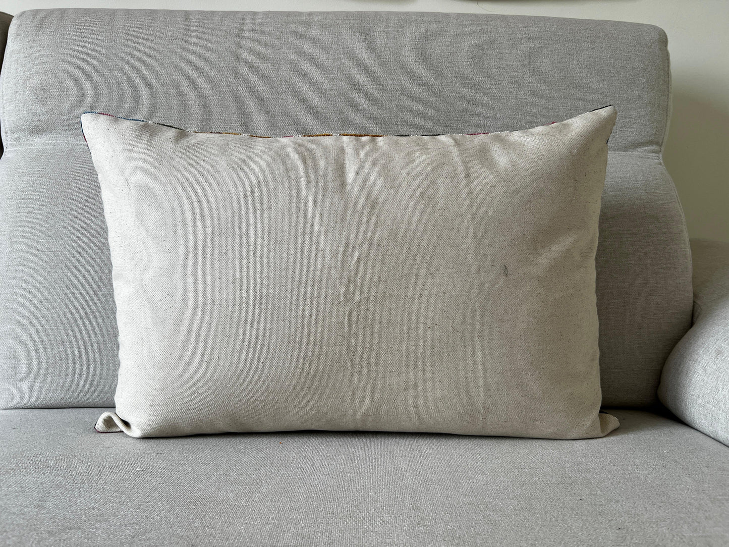 Ikat velvet cushion Hand made (40x60cm)