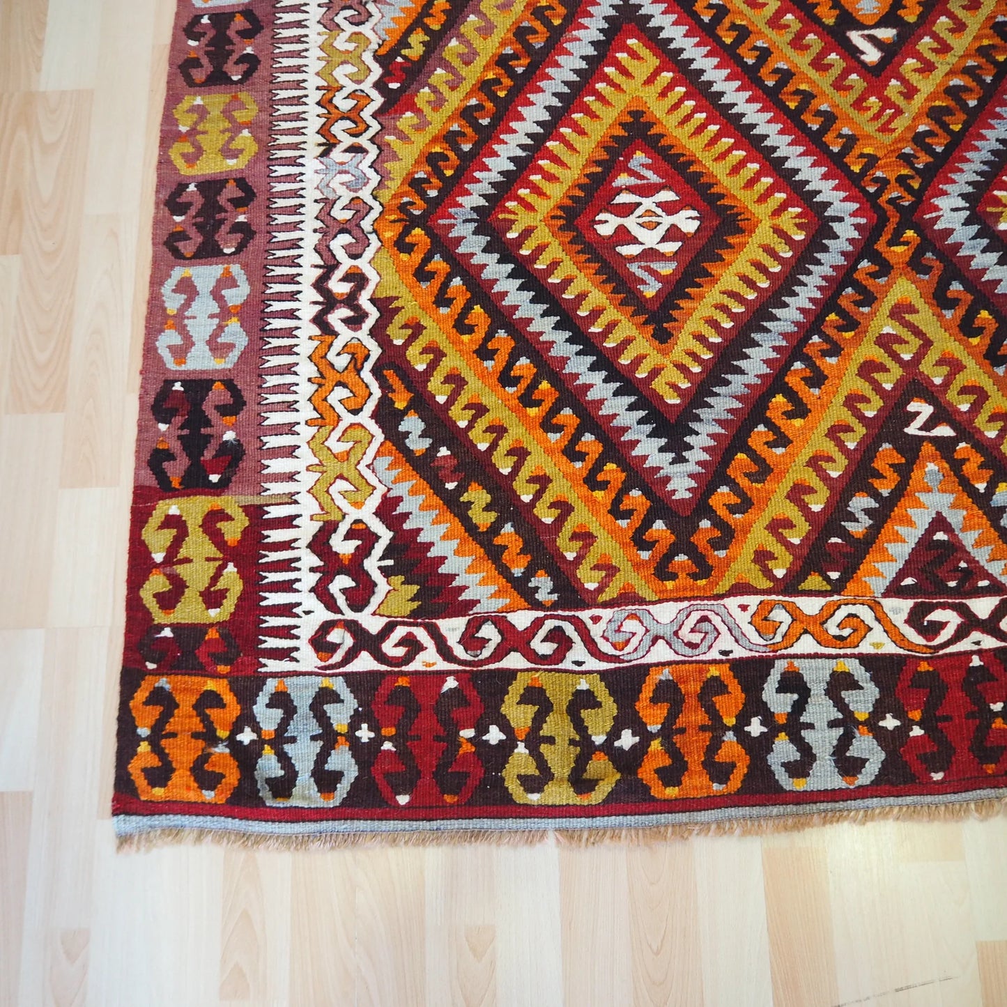 Vintage Tribal Geometric Design kilim