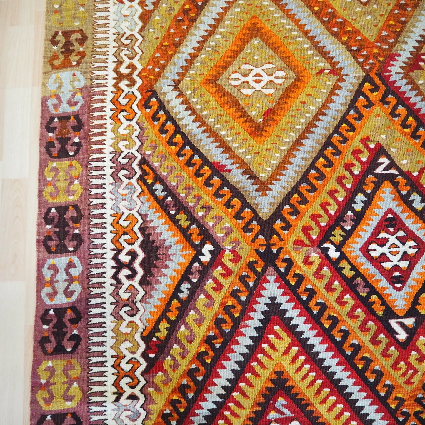 Vintage Tribal Geometric Design kilim