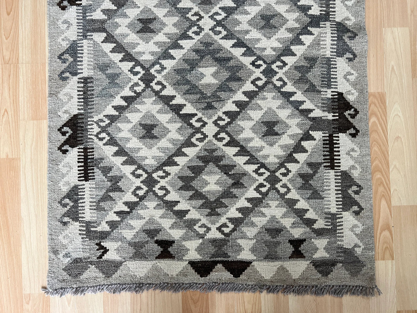 Undyed Natural Colour Kilim Runner.