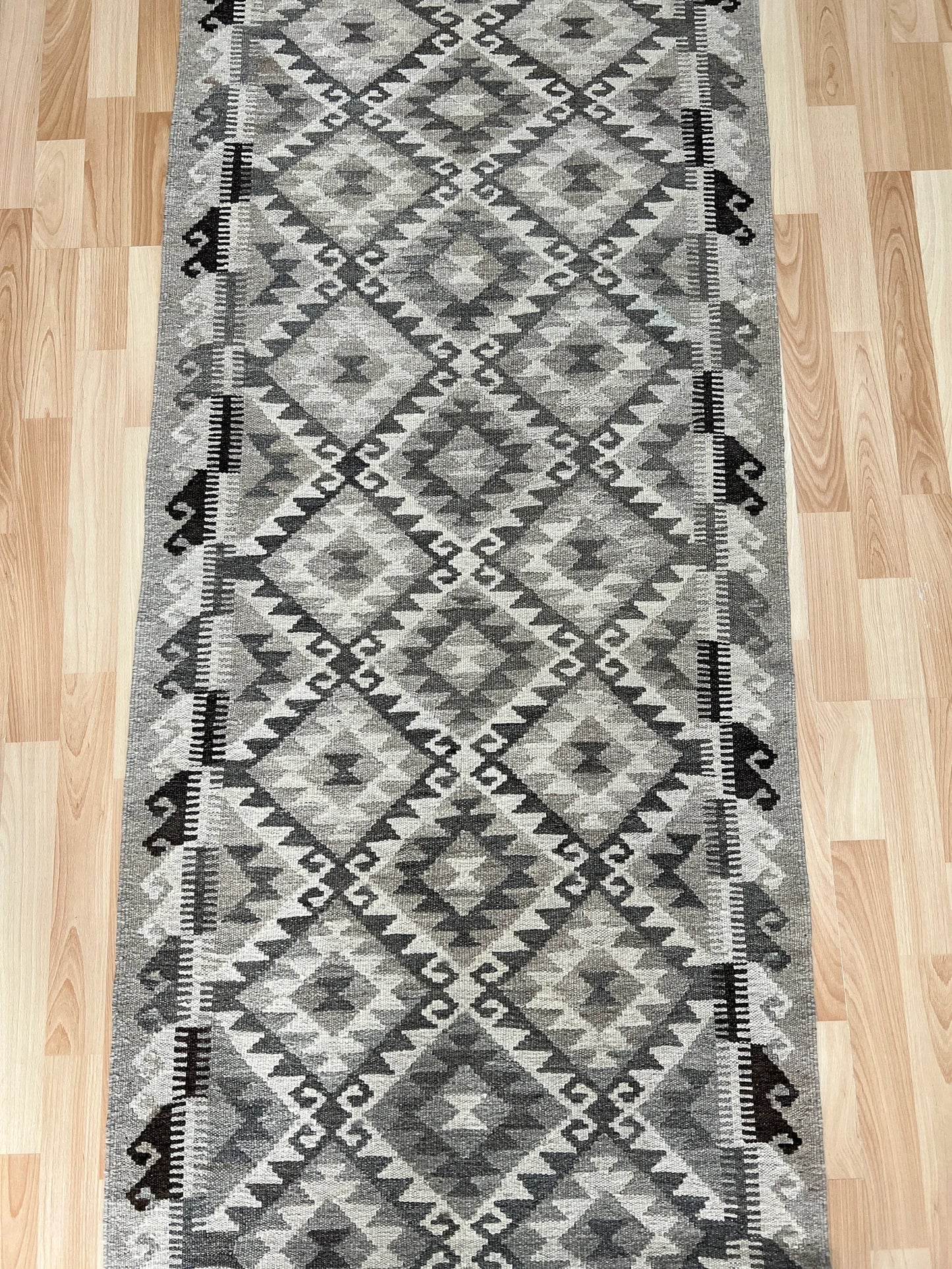 Undyed Natural Colour Kilim Runner.