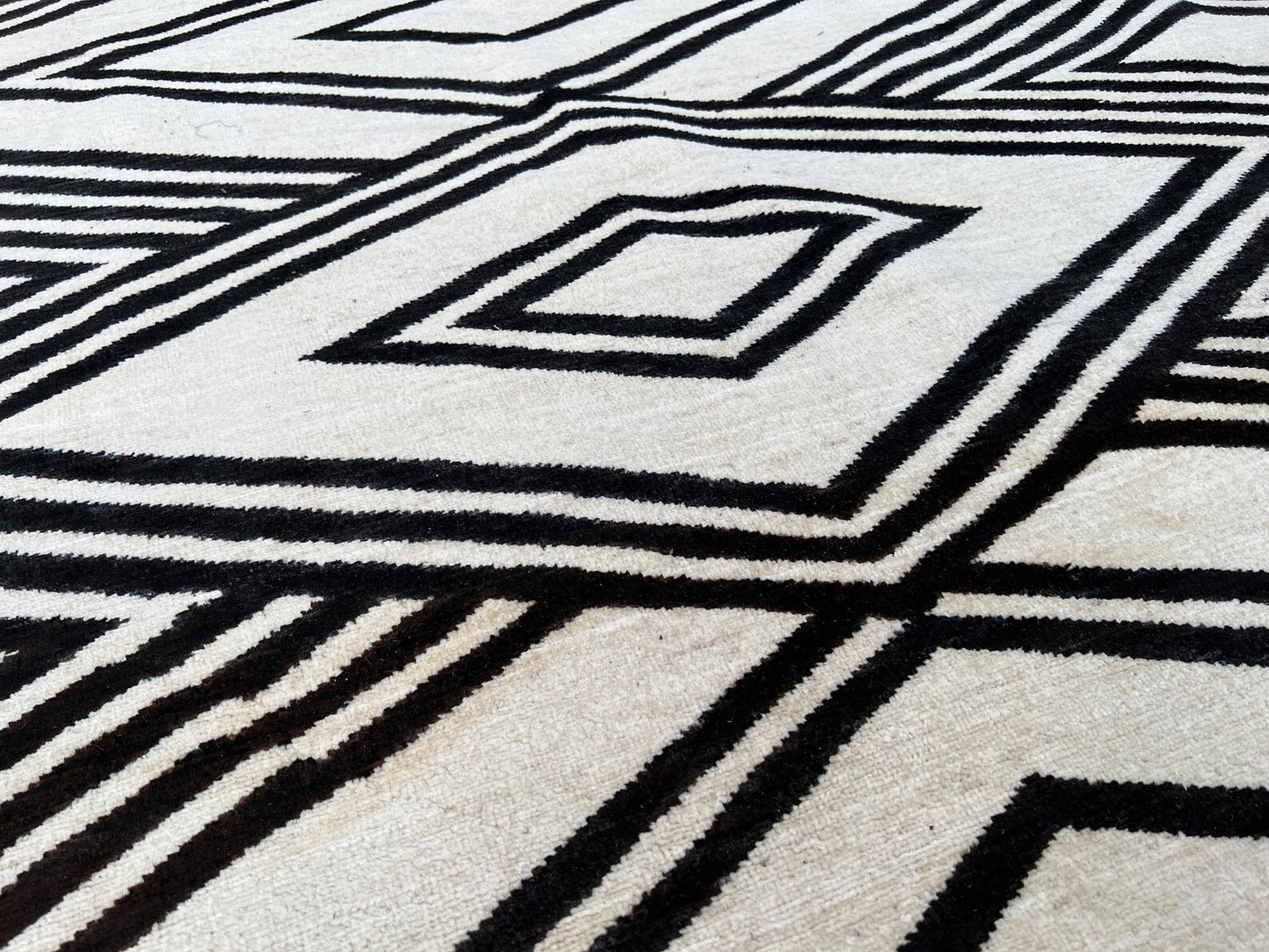 Black And White Moroccan Rug