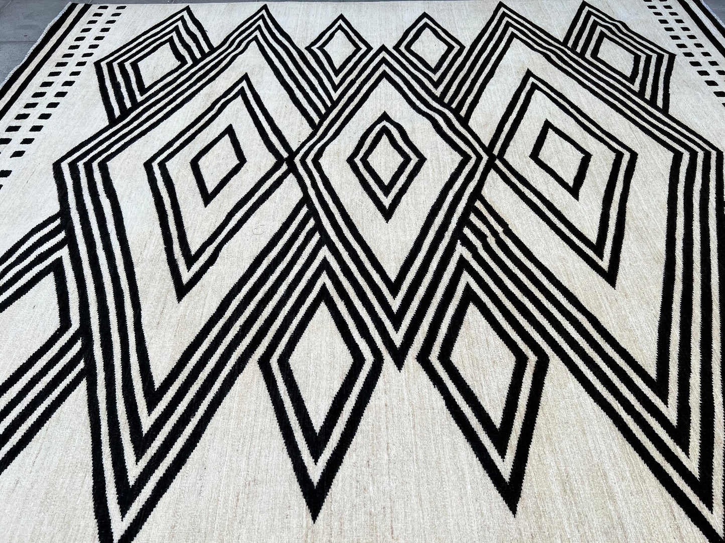 Black And White Moroccan Rug