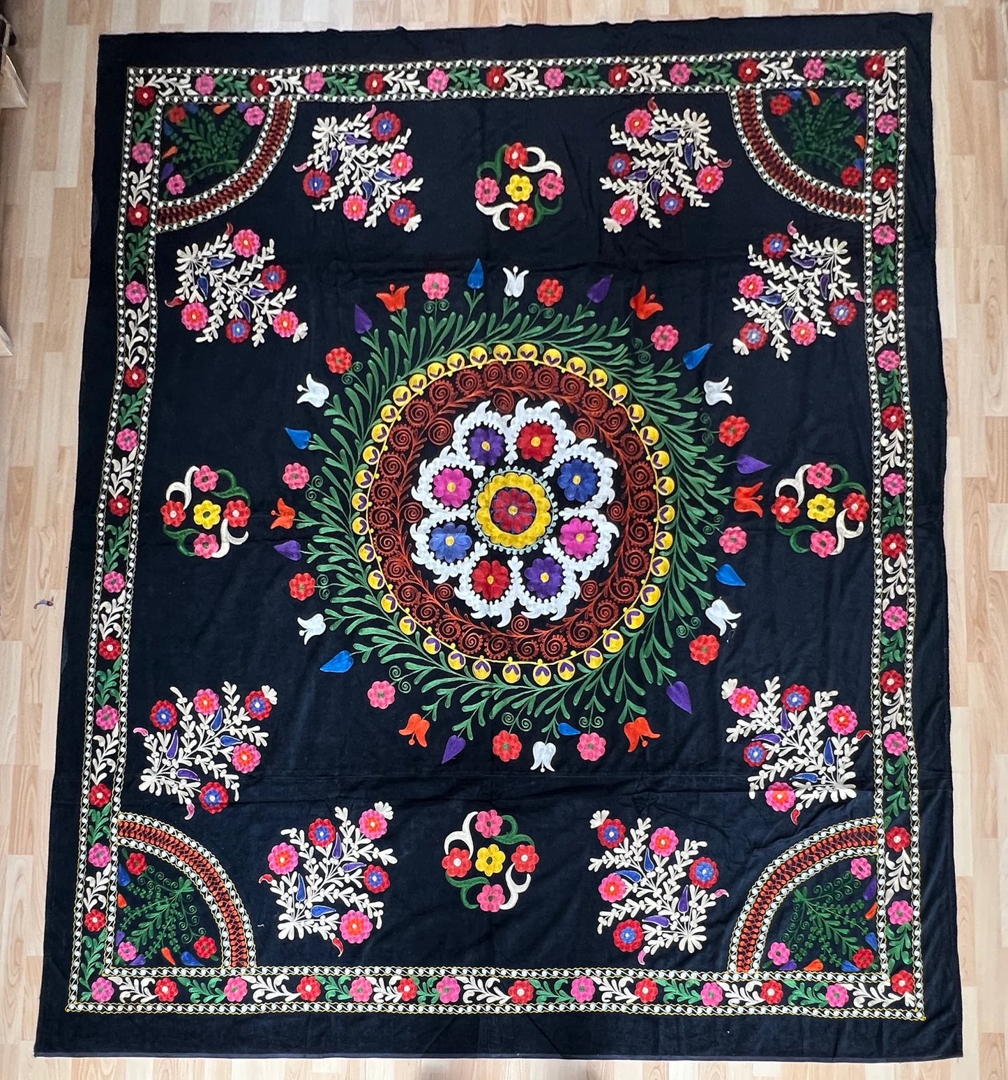 Velvet Silk Suzani Embroidered
